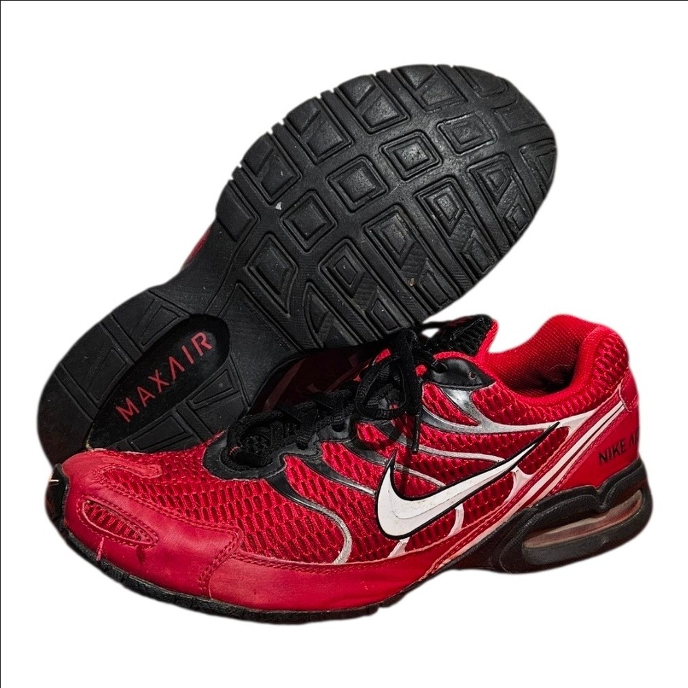 Nike Air Max Torch 4 Mens Running Shoes Sneakers Red Black 343846-600 Size 10.5